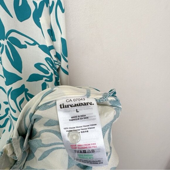 Threadbare Womens Large Turquoise Midi Shirt Dress - Picture 8 of 12